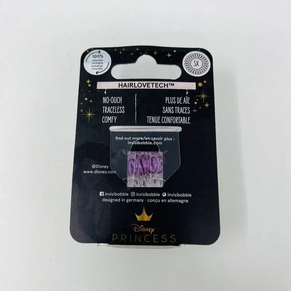 Invisibobble Disney Princess HairLoveTech No-Ouch Hair Rings Ariel 5 Ct - Picture 2 of 4